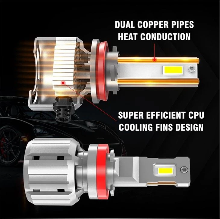 120W LED Headlight With Tiny Size 12000LM Car Lamp With Canbus