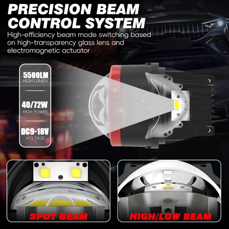 40W 5500LM Laser Bi Projector Lens Replace 12V Car Fog Lamp factory